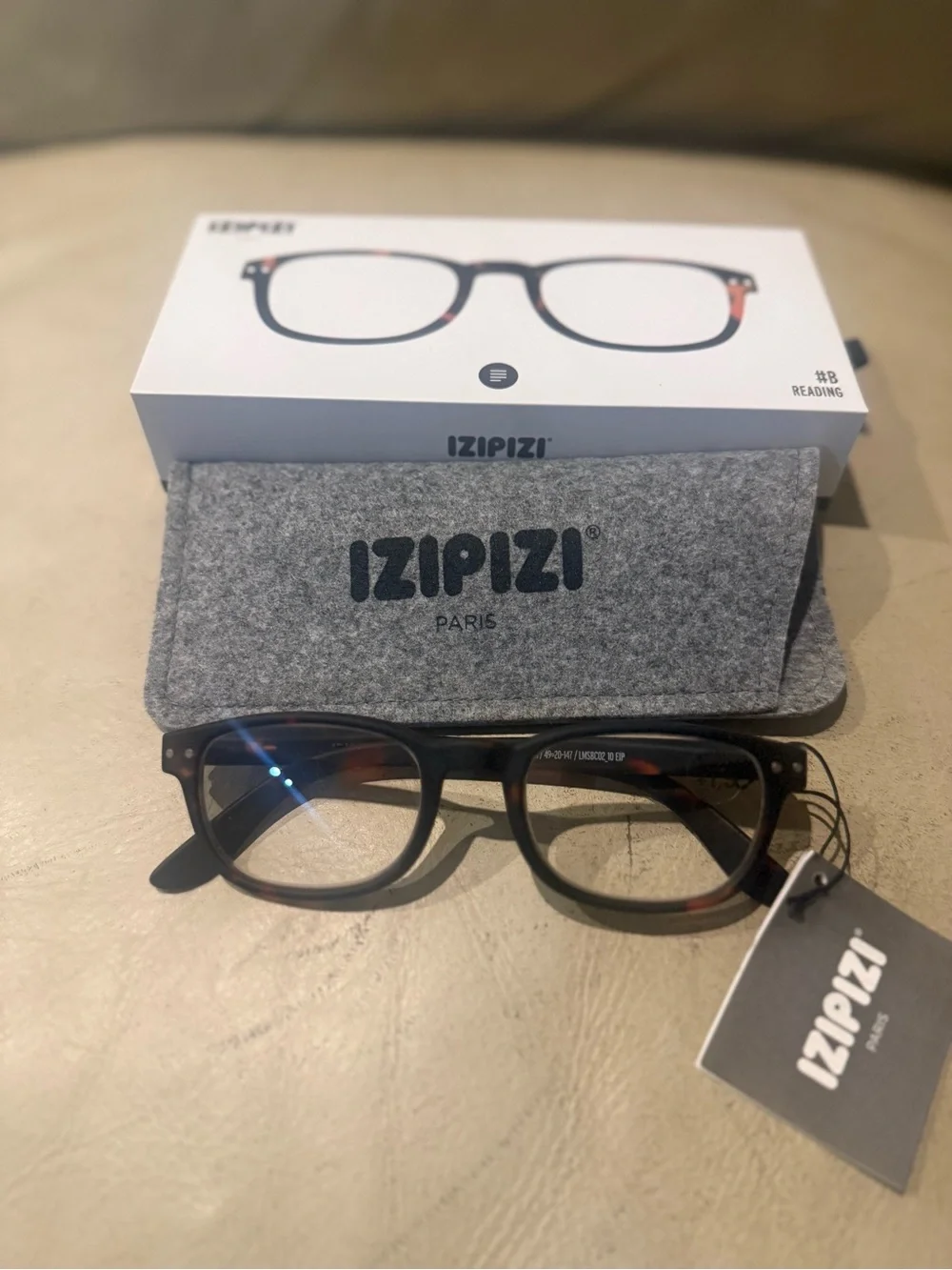 NWT NWB IZIPIZI 1.0 Reading Glasses for Women or Men - Style B in Tortoise